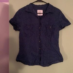 H&M polka dot button up shirt
